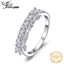 Load image into Gallery viewer, JewelryPalace CZ Wedding Rings 925 Sterling Silver Rings for Women Stackable Anniversary Ring Eternity Band Silver 925 Jewelry
