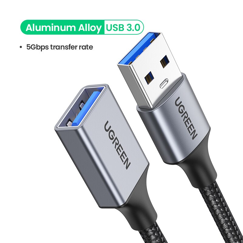 Ugreen USB 3.0 Cable USB Extension Cable Male to Female Data Cable USB3.0 Extender Cord for PC TV USB Extension Cable