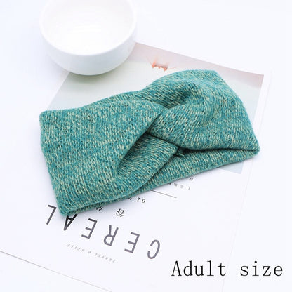 Baby Headband Women Girl Twisted Hair Band Kids Woolen Headwrap Mommy and Me Headbands Toddler Spring Turban Hair Accessories