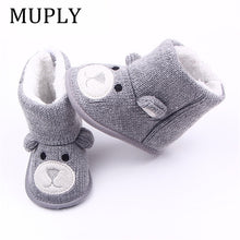 Charger l&#39;image dans la galerie, Baby Winter Boots Infant Toddler Newborn Cute Cartoon Bear Shoes Girls Boys First Walkers Super Keep Warm Snowfield Booties Boot
