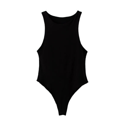 Yimunancy 5 Colors Sleeveless Bodysuit Women Solid Seamless Bodycon Bodysuit 2020 Women Ladies Skinny Bodysuit Summer Overalls