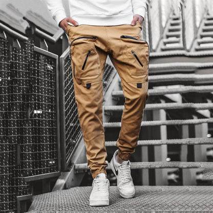 CHRLEISURE Men's Cargo Pocket Trousers Pants Streetwear Joggers Jogging Running Men Sweatpants Fashion Hip Hop Loose Pants Men