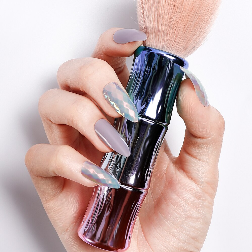 NEW 24pcs Laser False Nail Colorful Full Cover Fake Nail Laser Reflective Full Nail Tips Spiked False Nails Long False Nails