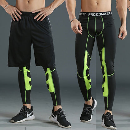 Men's Compression Pants Male Tights Leggings for Running Gym Sport Fitness Quick Dry Fit Joggings Workout White Black Trousers