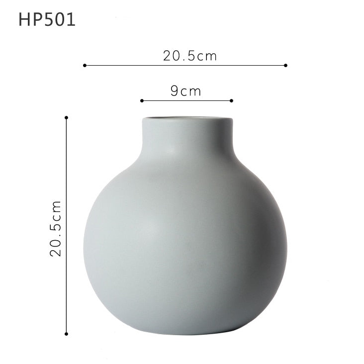 Modern Spherical Flower Vase Floral Ceramic Ball Planter Vase for Dried Flowers Table Top Centerpieces for Home Decoration