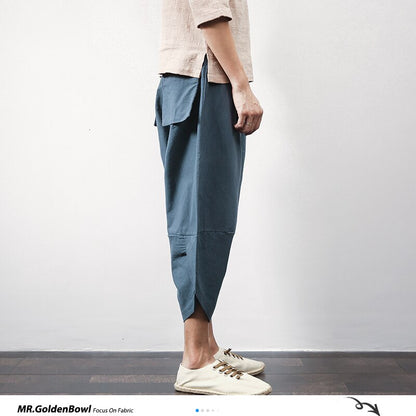 Men Cotton Linen Harem Pant