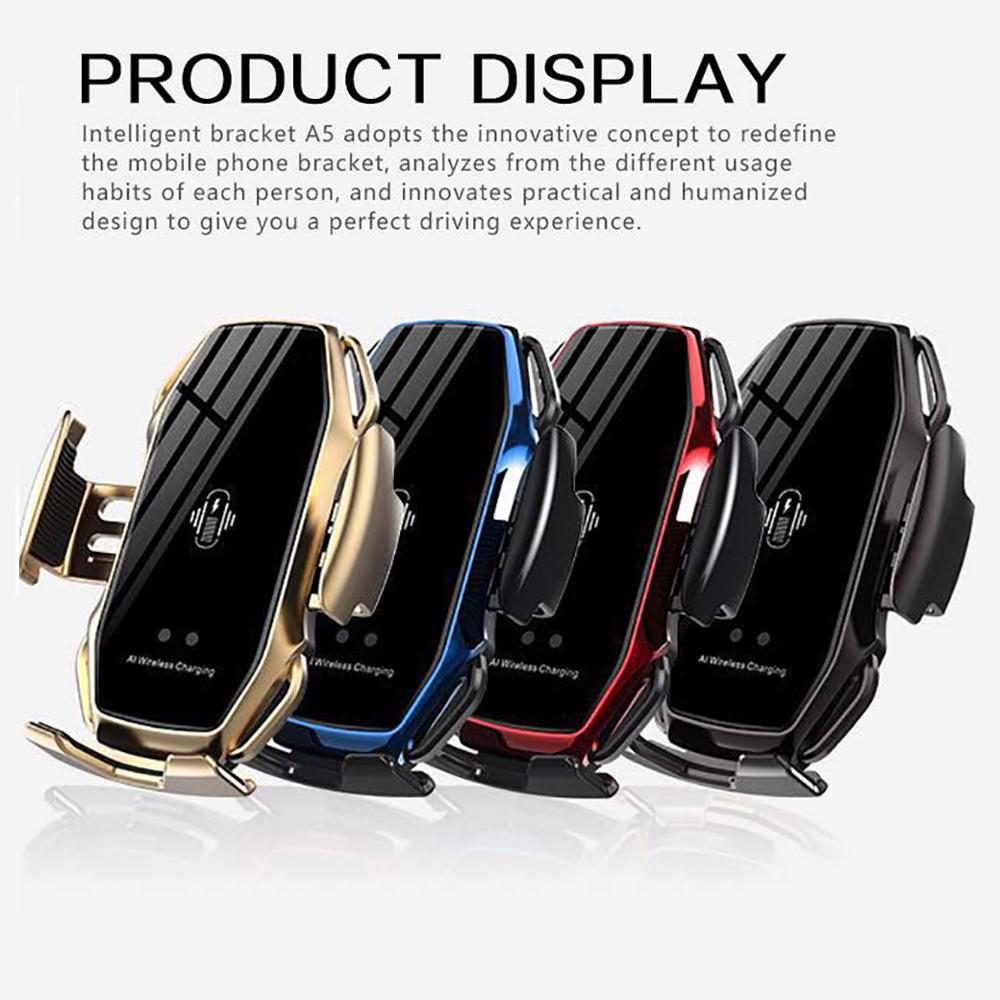 Smart Sensor Car Phone Holder Fast Charging Wireless Chargers Universal Car Holder For iPhone For Huawei AI Wireless Charging