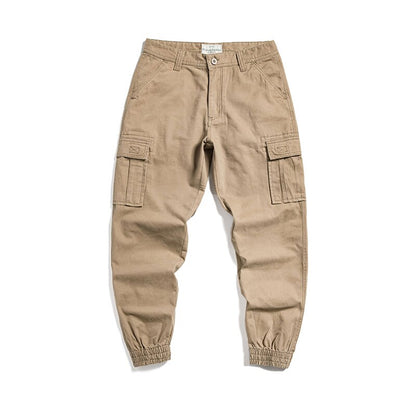 Top Quality Camouflage Cargo Pants Men 100% Cotton Loose Fit Military Pants Khaki Pants Casual Man Trousers Streetwear Joggers