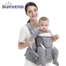 Load image into Gallery viewer, Sunveno Ergonomic Baby Carrier Baby Kangaroo Child Hip Seat Tool Baby Holder Sling Wrap Backpacks Baby Travel Activity Gear
