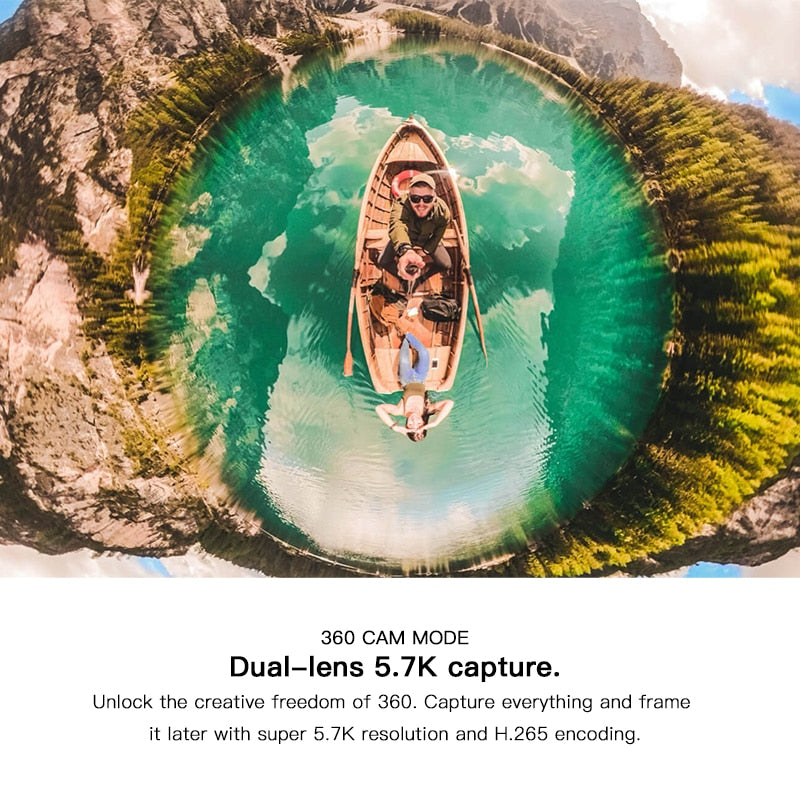 Insta360 One X2 360 Action Camera 5.7K VR Video 10M Waterproof Insta 360 One X2 Pocket Panorama Underwater Helmet Pro Sport Cam