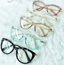 Load image into Gallery viewer, 51009 Plastic Titanium Glasses Frames Cat Eye Women Diamond Bump Optical Fashion Computer Glasses
