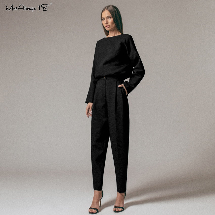 Mnealways18 Vintage Zipper Khaki Trousers Women High Waist Office Pants Ladies Brown Trousers Work Wear Autumn Long Pants 2020