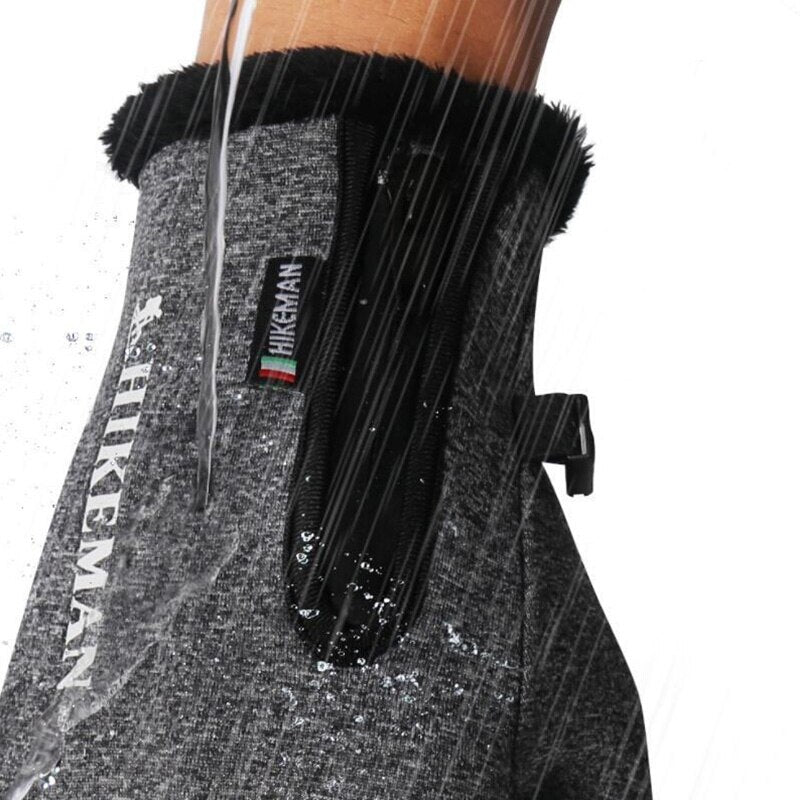 CUHAKCI Winter Mittens Touched Screen Gloves Waterproof Men Women Warm Windproof Bicycle Anti Slip Ski Cycling Glove