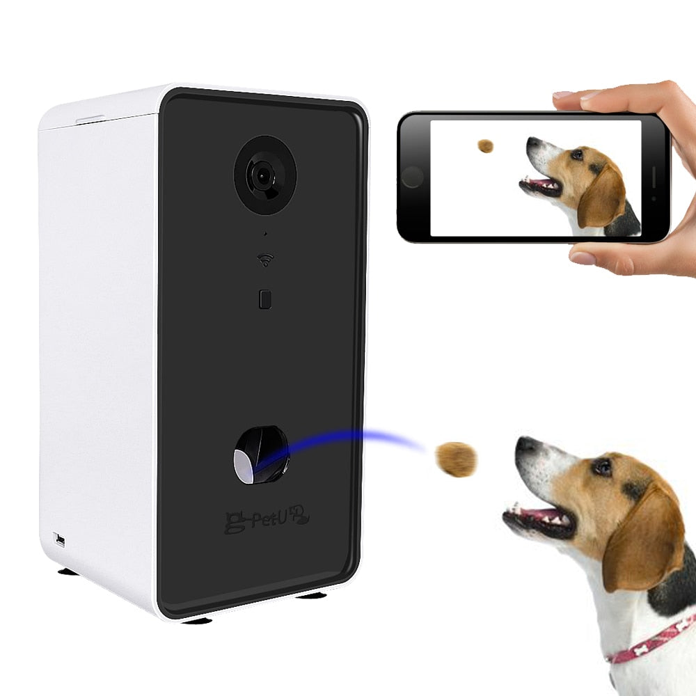 Interactive Pet Feeder With Voice Camera Automatic Pets Food Bowl For Small Medium Dog Cat Night Wifi Vision Cam 0.5L