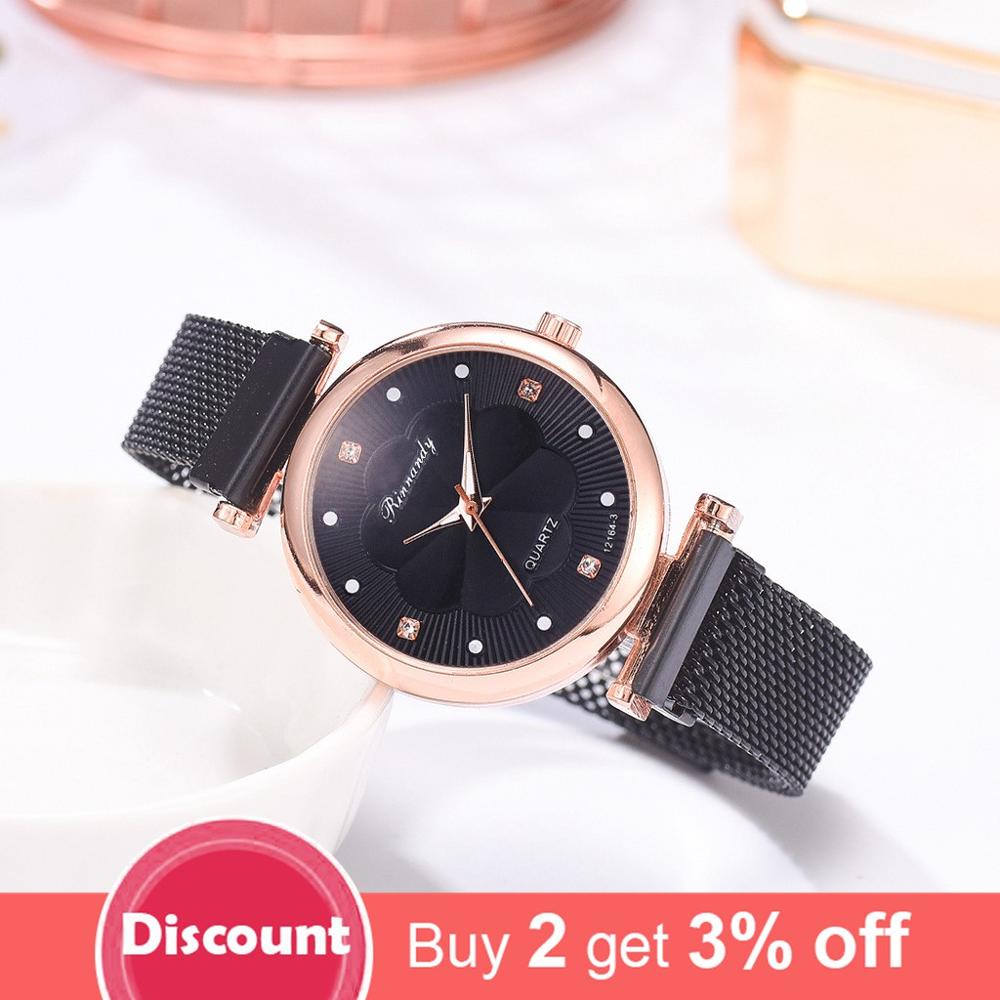 Elegant Lady Watches Bralcet Gift Wristwatch for Women 5 PCS Set Casual Fashion Rose Gold Female Wristwatch Gift