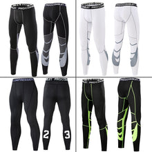 Load image into Gallery viewer, Men&#39;s Compression Pants Male Tights Leggings for Running Gym Sport Fitness Quick Dry Fit Joggings Workout White Black Trousers
