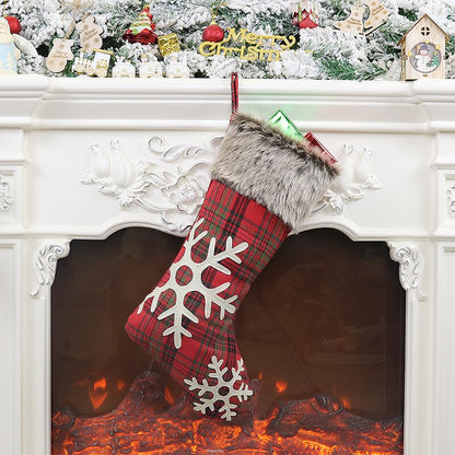 Holiday Christmas bag Stocking Ornament Chrismas Decorations for Home Christmas Tree Ornaments Gift Holders Large Stockings