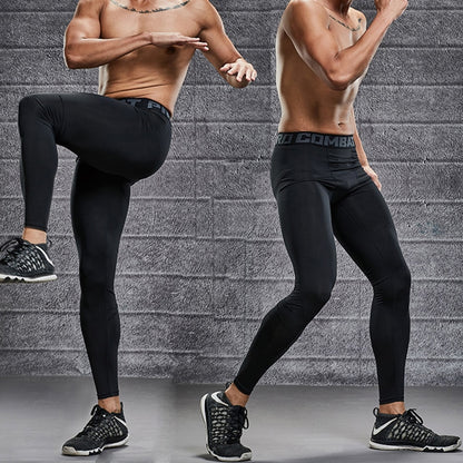Men's Compression Pants Male Tights Leggings for Running Gym Sport Fitness Quick Dry Fit Joggings Workout White Black Trousers