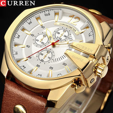 Load image into Gallery viewer, Men Luxury Brand CURREN New Fashion Casual Sports Watches Modern Design Quartz Wrist Watch Genuine Leather Strap Male Clock
