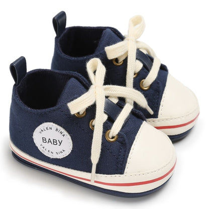 Newborn Canvas Sneakers Cotton Comfort Breathable First Walkers Crib Shoe Anti-Slip Unisex Toddler Baby Infant Boy Girl Shoes