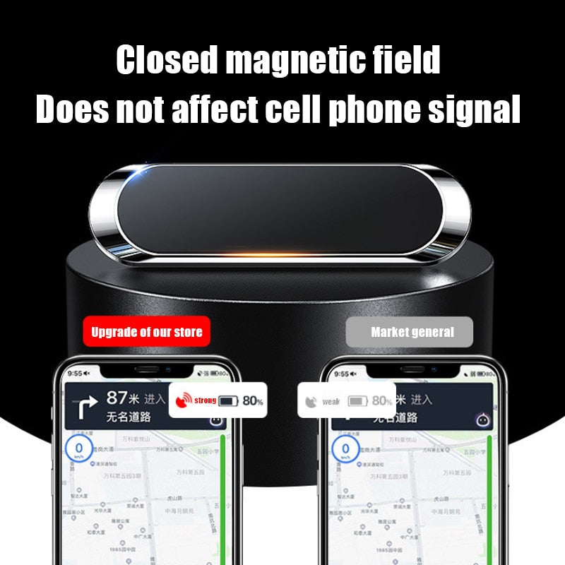Mini Metal Magnetic Car Phone Holder Stand For Phone in Car Dashboard Magnet Strip Phone Mount For iPhone 11 Pro Huawei Support