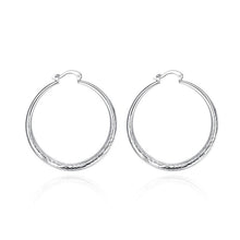 Load image into Gallery viewer, Diameter:4.0cm 1 Pairs Elegant Jewelry Silver Plated Women Lady Wedding Earrings High Quality Fashion
