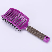 Charger l&#39;image dans la galerie, Hair Brush Scalp Massage Comb Hairbrush Bristle&amp;Nylon Women Wet Curly Detangle Hair Brush for Salon Hairdressing Styling Tools
