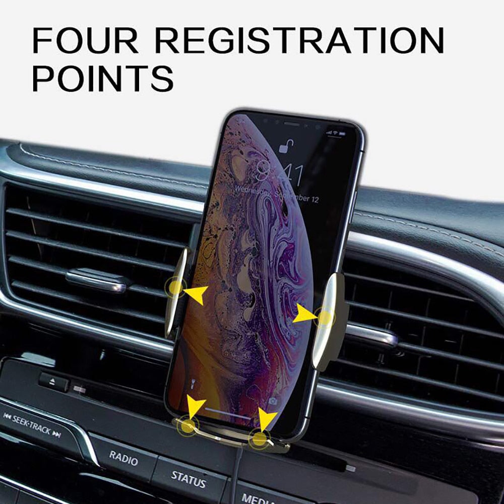 Smart Sensor Car Phone Holder Fast Charging Wireless Chargers Universal Car Holder For iPhone For Huawei AI Wireless Charging