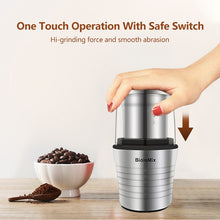 Load image into Gallery viewer, BioloMix 2-in-1 Wet and Dry Double Cups 300W Electric Spices and Coffee Bean Grinder Stainless Steel Body and Miller Blades
