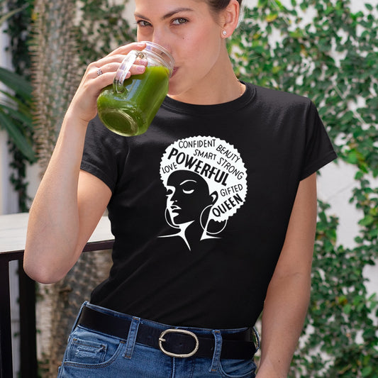 Graphic T-shirts Women Summer Slim Kawaii Women T Shirt Polyester High Quality Female Print Powerful Girl Independence Day T-shirt