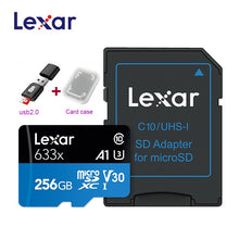 Load image into Gallery viewer, Lexar 633X New Original 95mb/s Micro SD card 512GB 128g 256GB SDXC SDHC Memory Card Reader Uhs-1 For Drone Gopro Sport Camcorder
