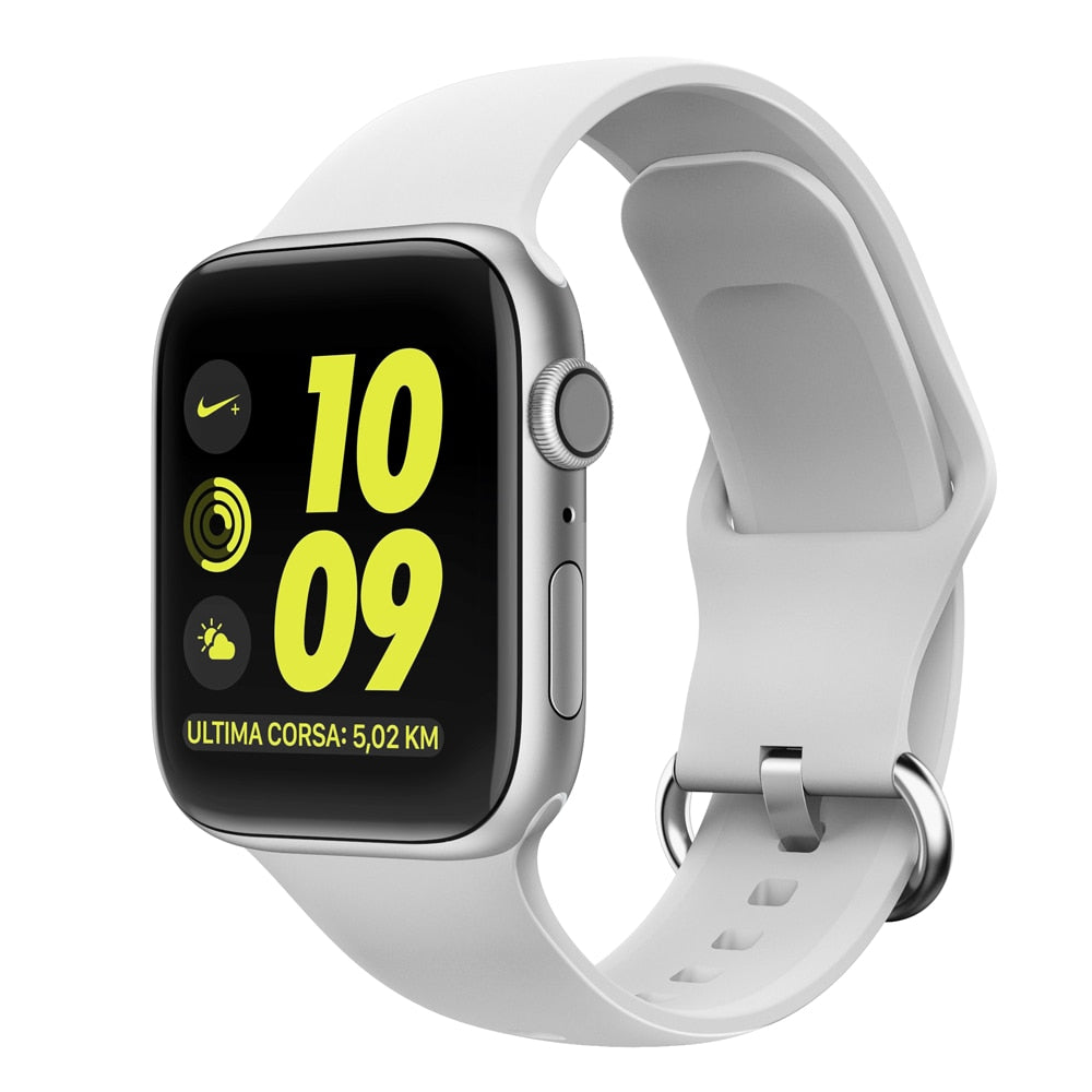 Silicone strap for Apple watch band 44mm 40mm iWatch band 38mm 42mm Sport watchband belt bracelet Apple watch series 3 4 5 se 6