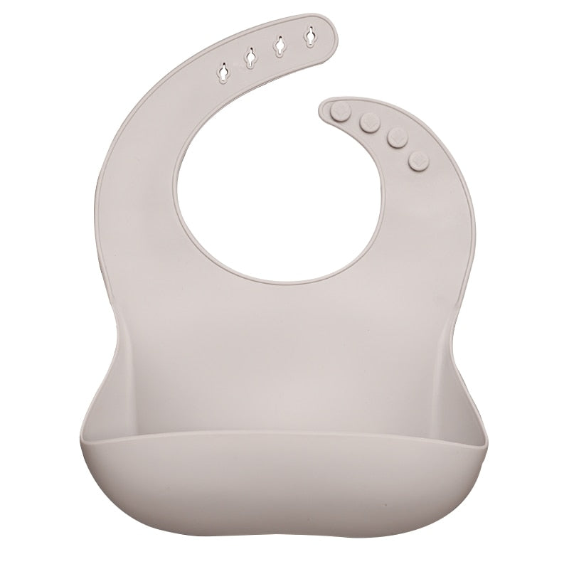 Fashionable Silicon Breastplate Baby Bib Waterproof Solid Infant Bandana Bibs Newborn Feeding Burp Cloth Drooling Scarf Dropship