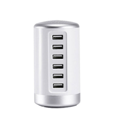 Multi-port Charger 6 USB Port Desktop Charger Rapid Tower Charging Station Power Adapter 30W LED Indicator UL Certification US
