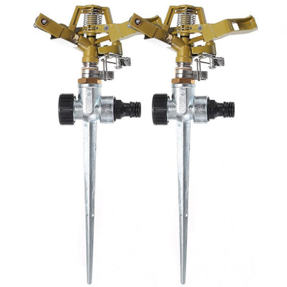 360-degree Rotating Pulse Water Bird Sprinkler Sprinkler Garden Metal Spike Lawn Grass Hose