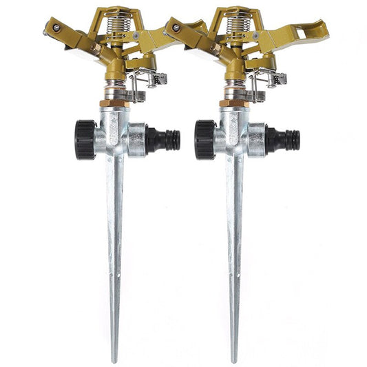 360-degree Rotating Pulse Water Bird Sprinkler Sprinkler Garden Metal Spike Lawn Grass Hose