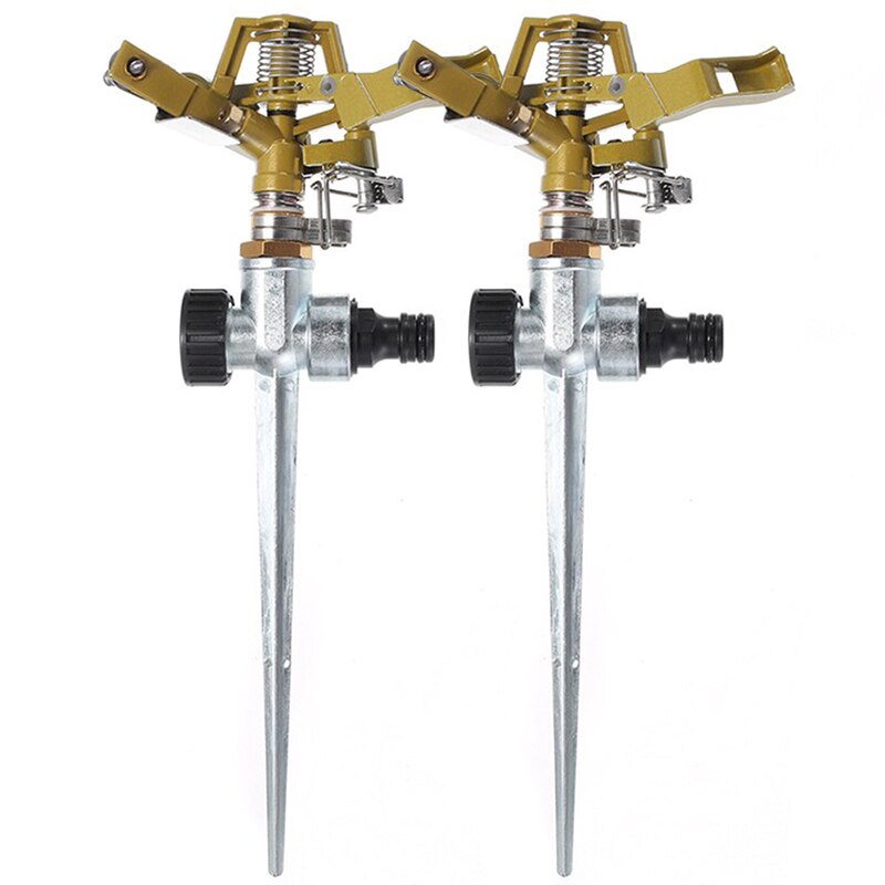 360-degree Rotating Pulse Water Bird Sprinkler Sprinkler Garden Metal Spike Lawn Grass Hose