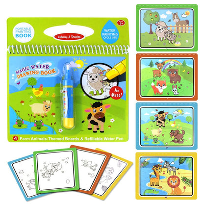 8 Styles Magic Water Drawing Book Coloring Doodle & Magic Pen Drawing Toys Early Education For Kids Birthday Gifts Puzzle Toys