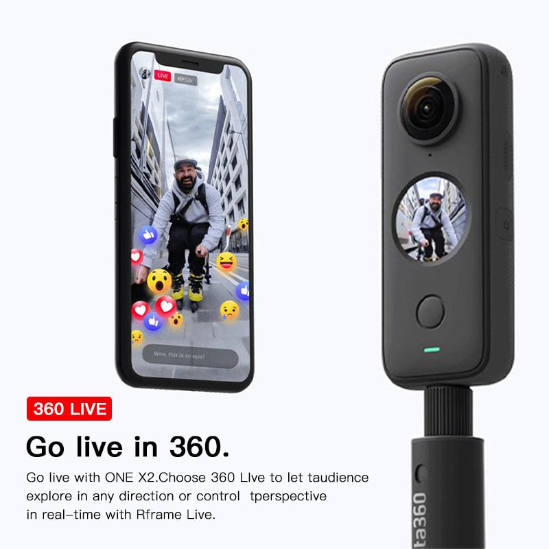 Insta360 One X2 360 Action Camera 5.7K VR Video 10M Waterproof Insta 360 One X2 Pocket Panorama Underwater Helmet Pro Sport Cam