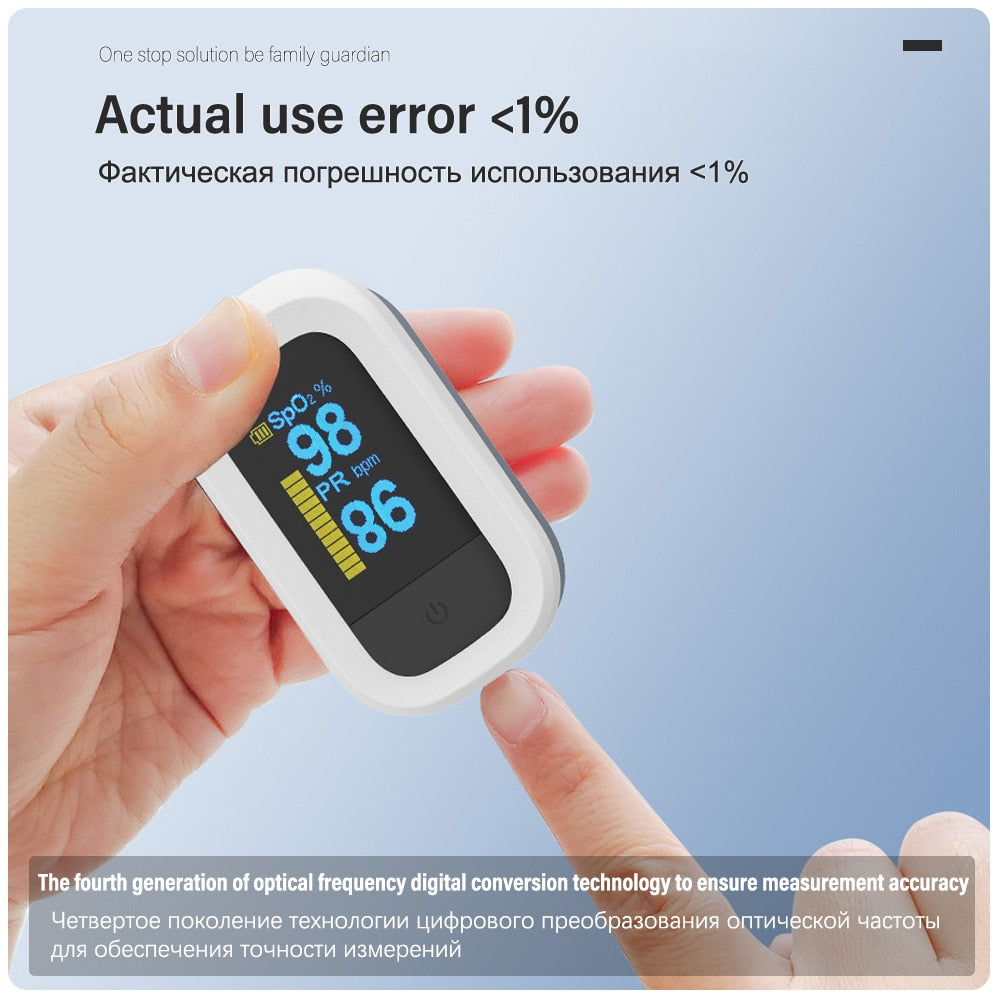 Yongrow Medical Household Digital Finger Pulse Oximeter Blood Oxygen Saturation Meter heart rate Monitor Health Care tonometer