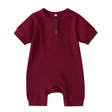 將圖片載入圖庫檢視器 Summer Newborn Kid Baby Girl Romper Clothes 0-24M Short Sleeve Solid Jumpsuits Outfits 6 Colors
