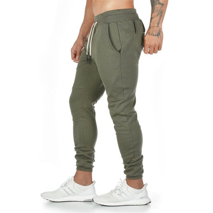 Men's Jogging Pants Fitness Tights Track Pant Skinny Gyms Muscle Walking Running Trousers Casual Black Solid Color Workout Sportswear Sweatpants