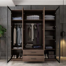 Cargar imagen en el visor de la galería, 2021 Hot Sale Modern Design Bedroom Furniture Glass Door Wardrobe
