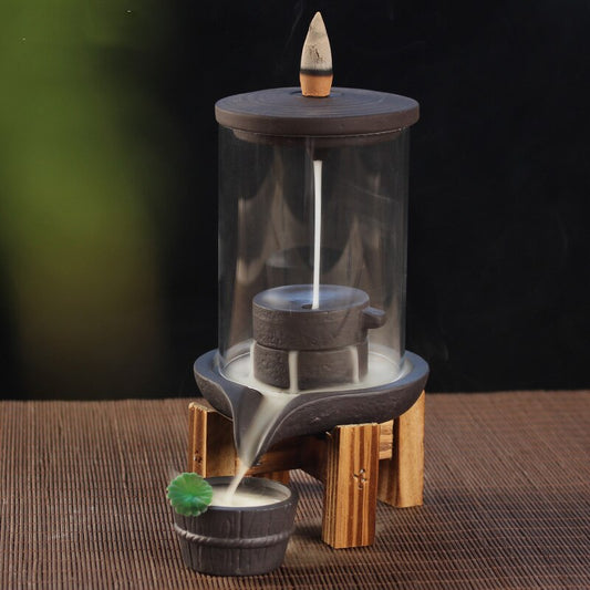 Creative Backflow Incense Burner Ceramic Ornaments Zen Home Indoor Sandalwood Ornamental Aromatherapy Stove