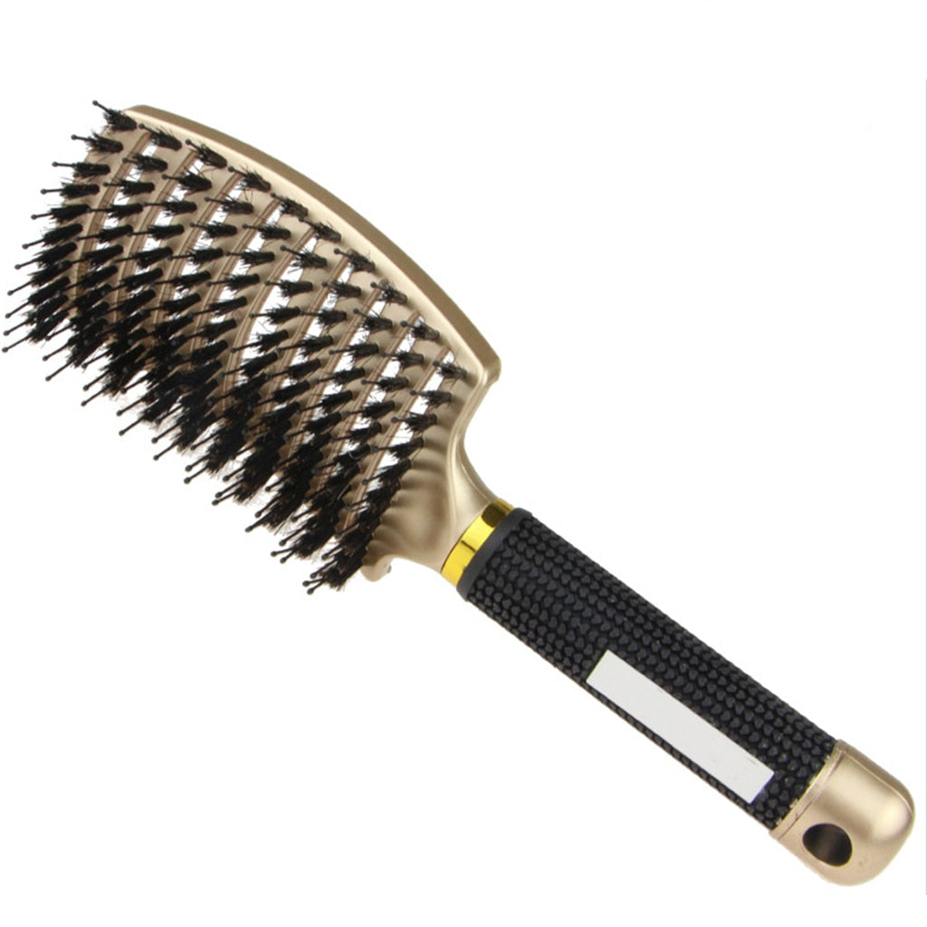 Hair Brush Scalp Massage Comb Hairbrush Bristle&Nylon Women Wet Curly Detangle Hair Brush for Salon Hairdressing Styling Tools