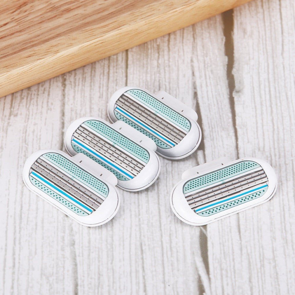 Female Safety Razor Blades Beauty Shaving For Women 3 Layer Blade Shaver Razor Blade Replacement Head For Gillette Venus