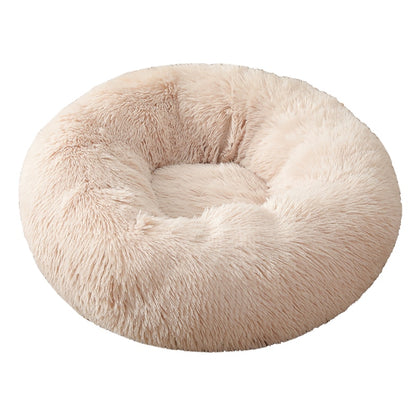 Dog Bed Round Plush Basket Kennel Cat House Winter Warm Pet House Sleeping Bag Cats Nest