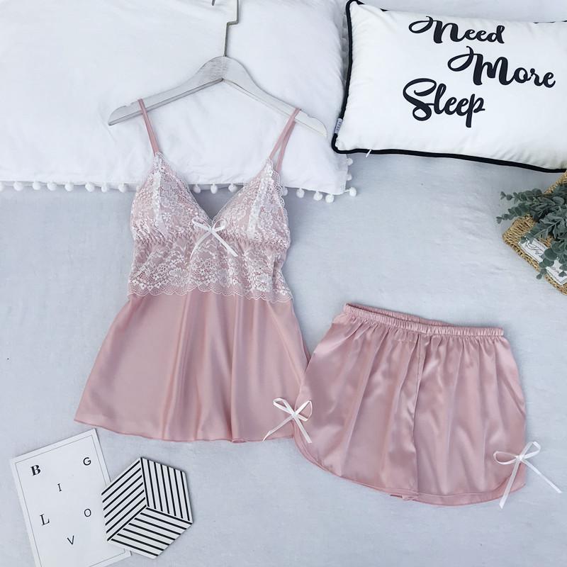 Satin Lace 5PCS Sleep Set Sexy Kimono Bathrobe Gown Female Robe Silky Nightwear Intimate Lingerie Casual Nightgown Sleepwear