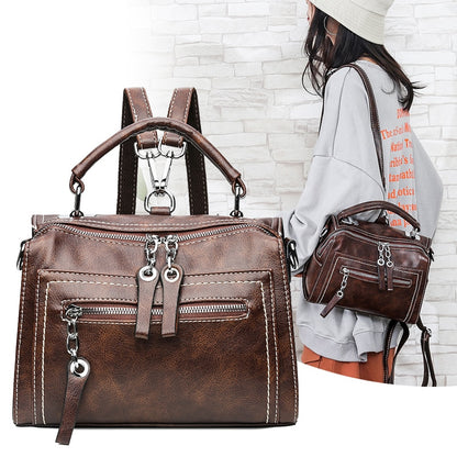 Vintage Small Backpack Women High Quality Leather Backpack Bag New Elegant Shoulder Bag Women Mini Backpacks for Teenage Girls