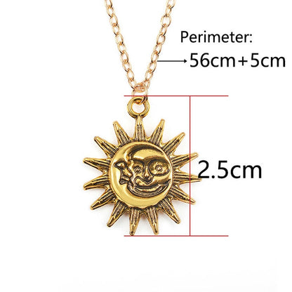 Smiley Face Sun Necklace